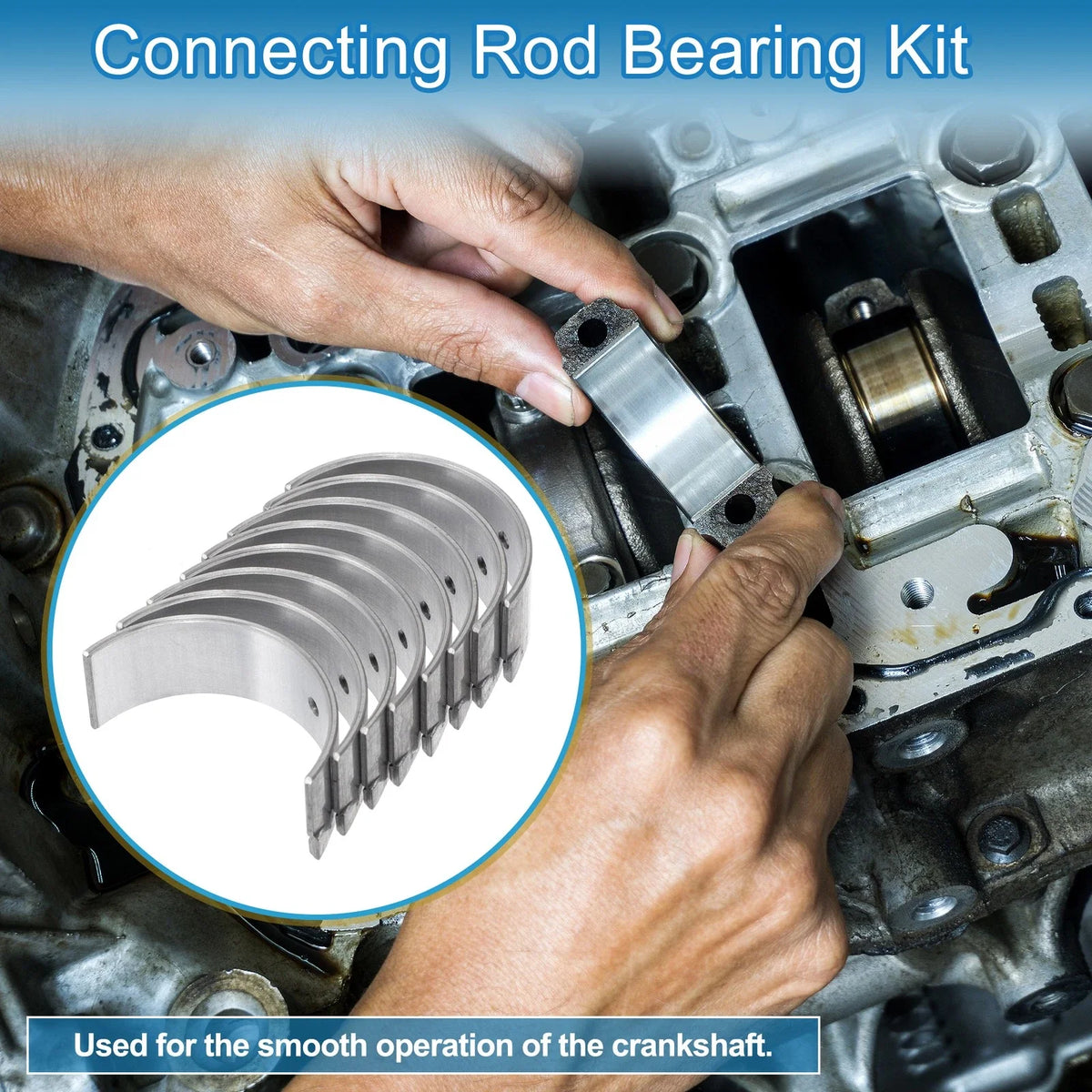 Set of 8 Connecting Rod Bearings for Nissan Sentra (No. 1211153Y00)