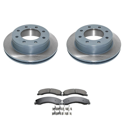 DuraGo Rear Rotors & Akebono ProACT Ceramic Brake Pads Kit for Express 3500 (2003–2023)