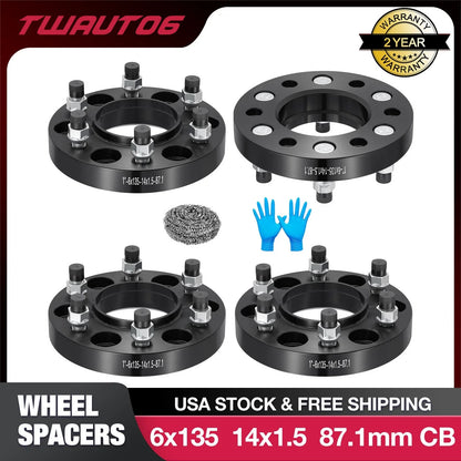 1" 6x135 Wheel Spacers for Ford Expedition F-150 Navigator (2015–2024)