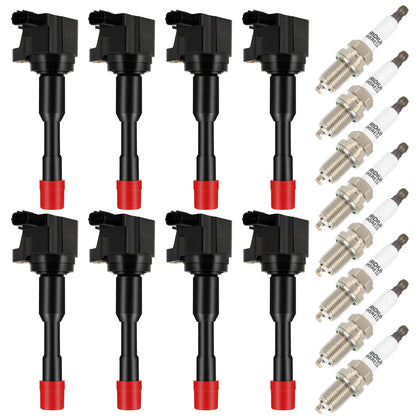 Set of 8 Ignition Coils & Spark Plugs for Honda Civic Hybrid L4 1.3L