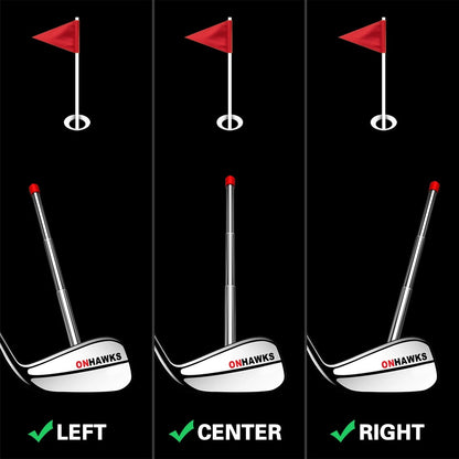 Set of 2 Golf Alignment Rods for ONHAWKS (Telescopic, Red)