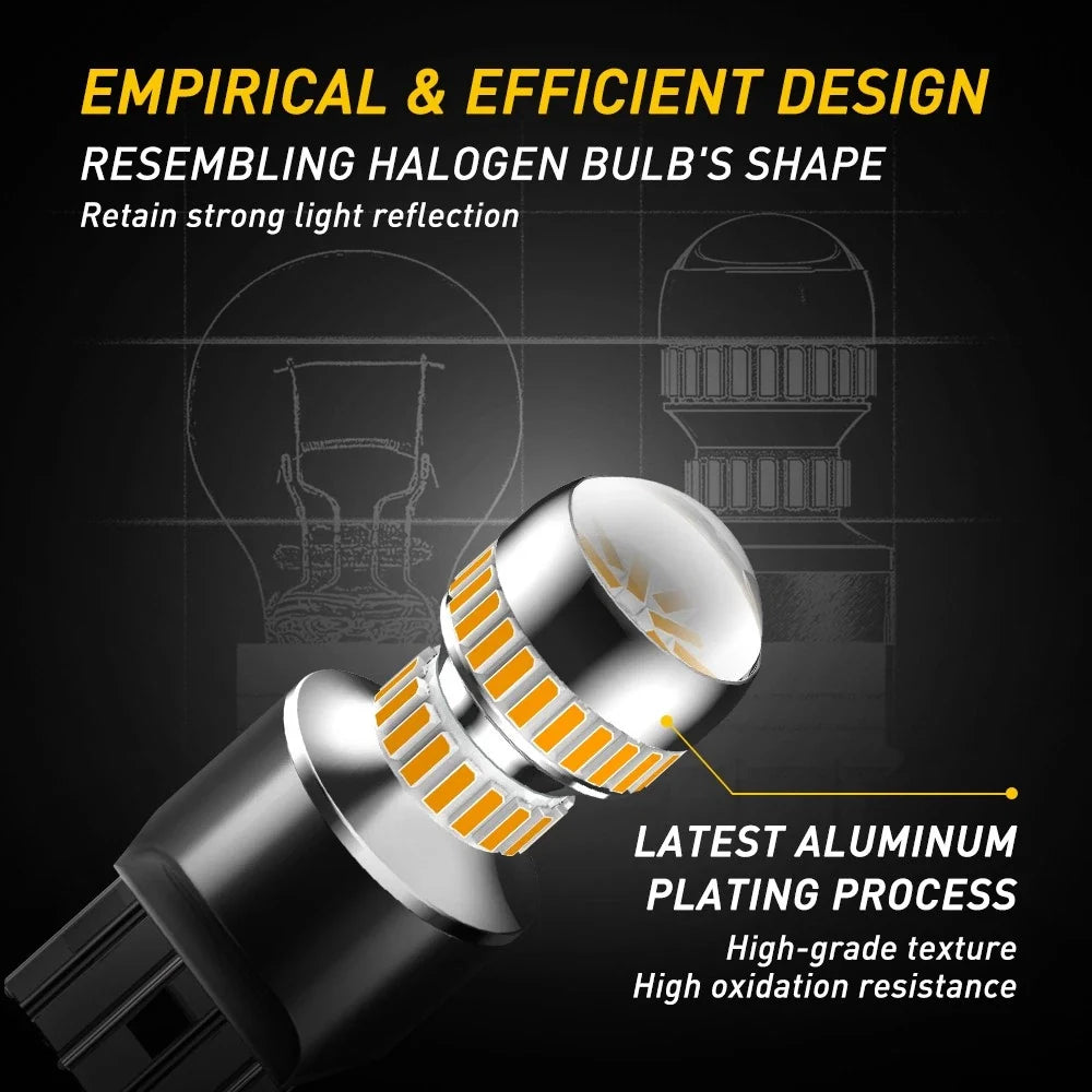 2X 7443 7440 LED Amber Turn Signal Parking Bulbs for Universal (2010–2023)