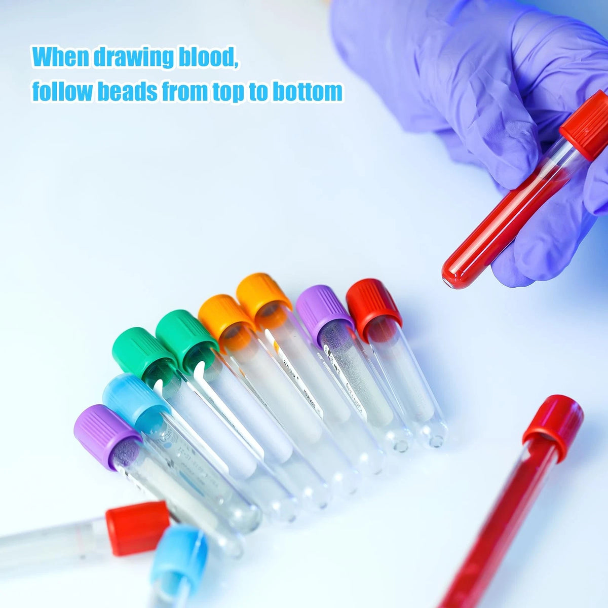 Order of Blood Draw Beads with Reference Card for M (Multicolour)