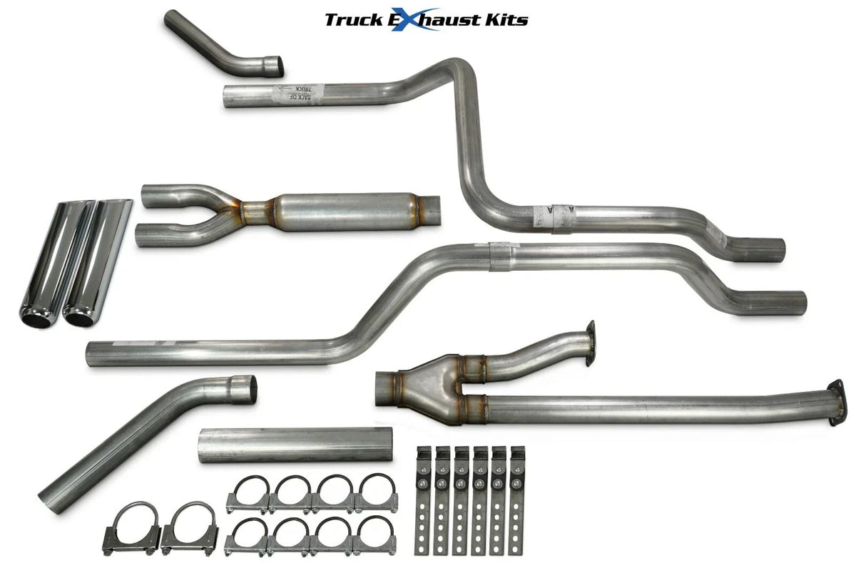 2.5" Dual Exhaust Kit for Toyota Tundra (2009–2013) Glasspack Chrome Tip