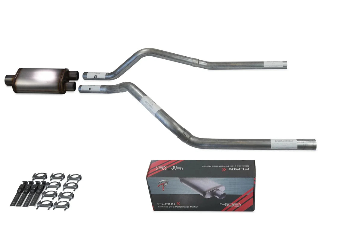 Dual Exhaust Kit for Chevy Blazer (1995–1999) - 2.5" Flow II Stainless Muffler