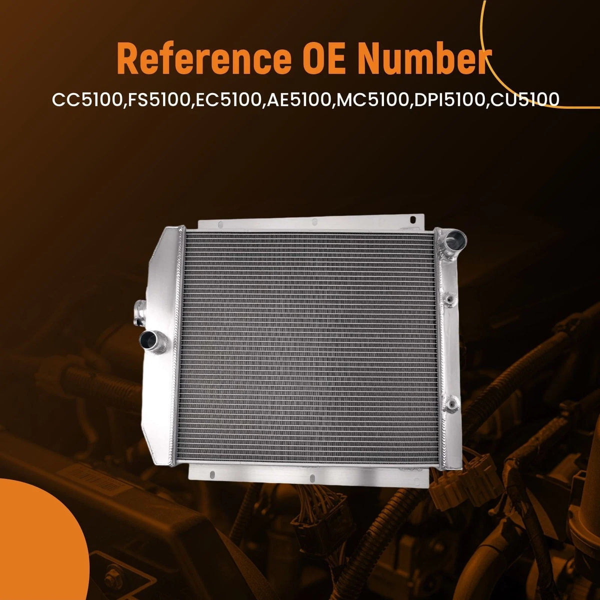 Aluminum Cooling Radiator for Chevrolet Truck (1947–1954) 3.8L 3Row AE5100