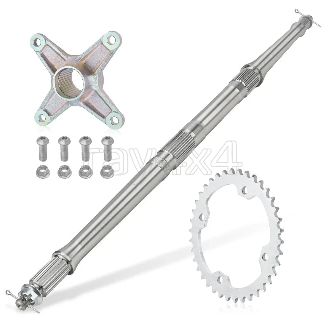 Rear Axle Shaft & Sprocket Mount Axle Collar Hub Nuts for Yamaha YFM350 (2004–2006)