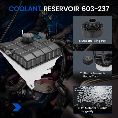 Engine Coolant Reservoir with Cap for Buick Lucerne Cadillac DTS (2006–2011)