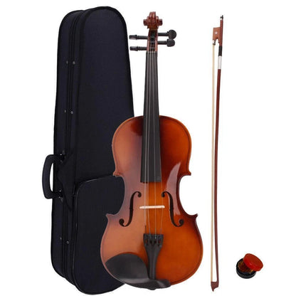 4/4 Acoustic Violin with Case and Bow for Christmas Gift