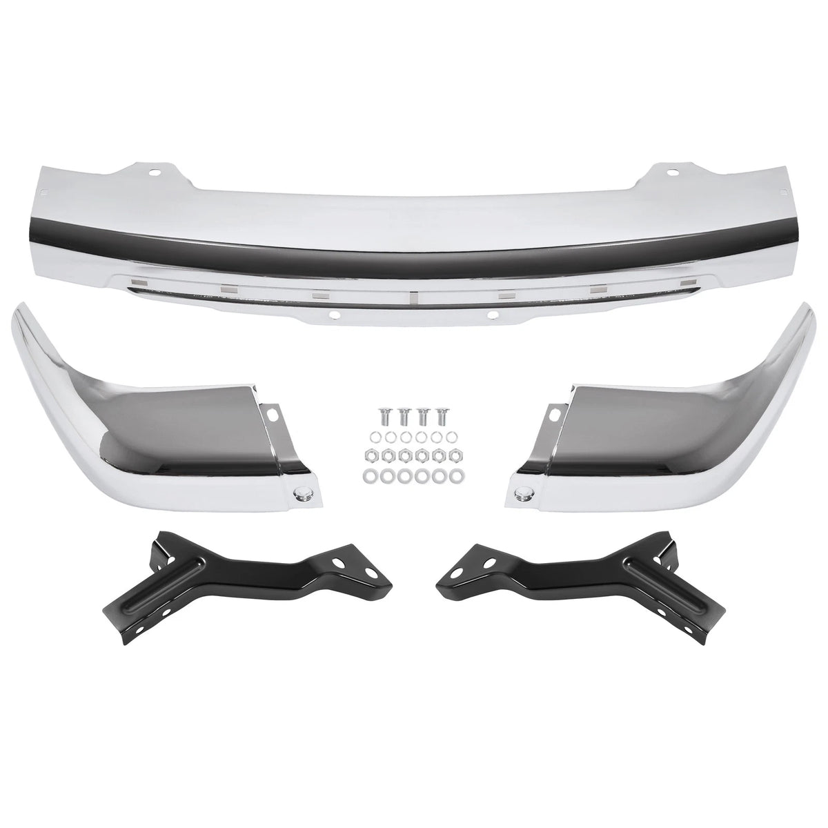 Front Bumper Face Bar with Bracket Chrome for Chevrolet Colorado GMC Canyon (2004–2012) - CON-A000366, Replace for 19210442, GM1002460