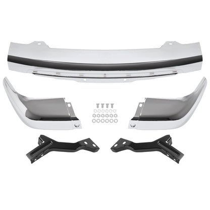 Front Bumper Face Bar with Bracket Chrome for Chevrolet Colorado GMC Canyon (2004–2012) - CON-A000366, Replace for 19210442, GM1002460