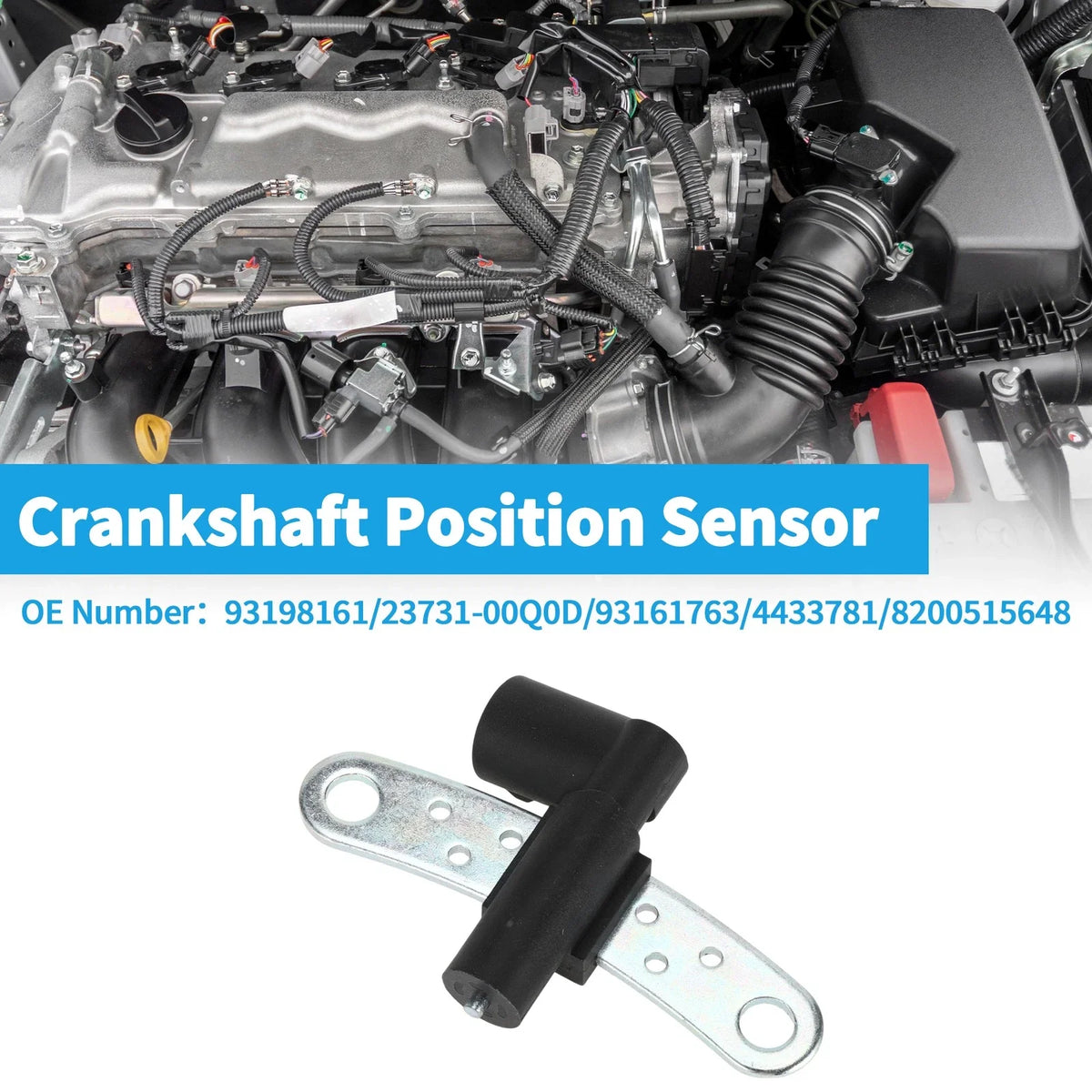 Crankshaft Position Sensor for Nissan Qashqai 2.0 (2007–2013) No. 23731-00Q0D
