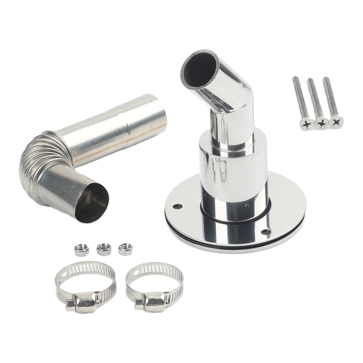 24mm Exhaust Pipe Port Wall Flange Elbow Connector for Generator and Boat