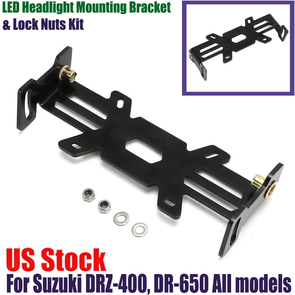 Aluminum LED Headlight Mounting Bracket Kit for Suzuki DR-650 DRZ400