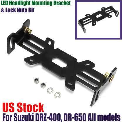 Aluminum LED Headlight Mounting Bracket Kit for Suzuki DR-650 DRZ400