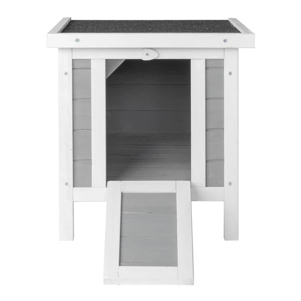 Wood Cat Dog House Shelter for Indoor/Outdoor Use