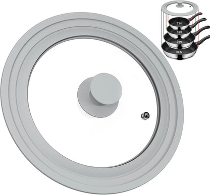 Tempered Glass Lid for Pots, Pans, Skillets - Universal Fit