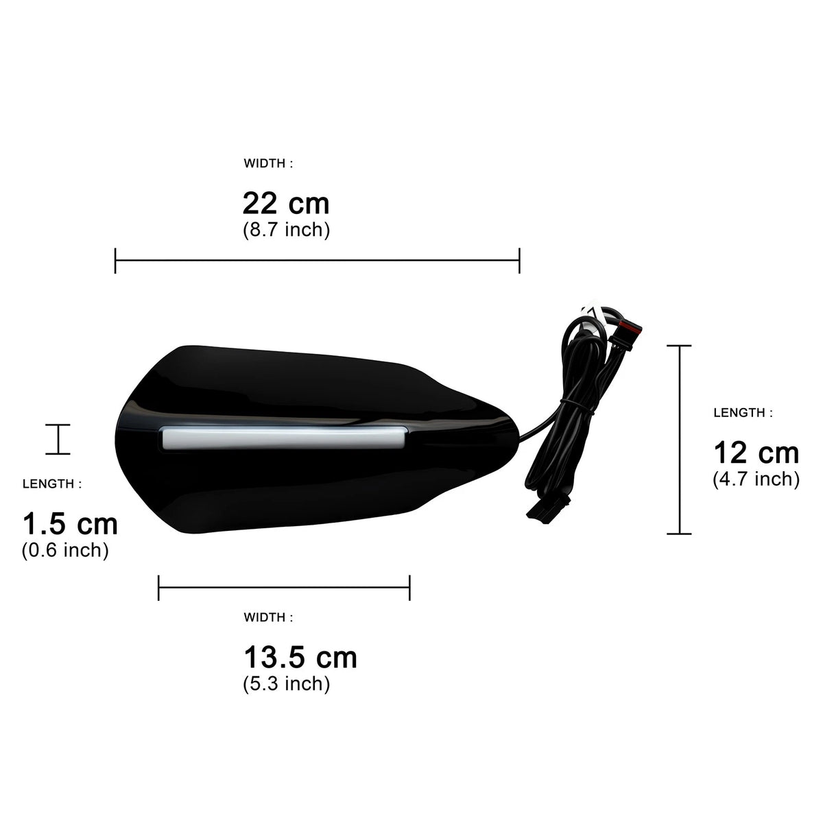 Handguard w/ Turn Signal for Street Glide, Road Glide, Electra Glide (2024–2026) Pro-079-BLK