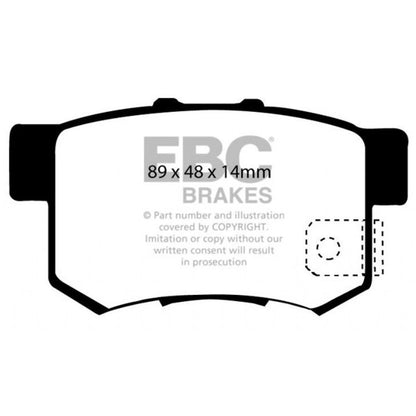 EBC Greenstuff Rear Brake Pads for Acura TSX (2004–2008) TLX-ebcDP21193-CL360A73