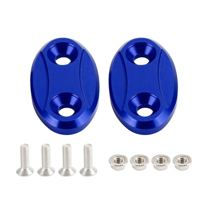 Aluminum Mirror Block Off Plates for Yamaha YZF-R1 (2007–2014) - Blue