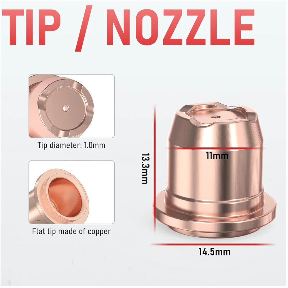 Set of 4 Plasma Torch Consumables for CUT-55DS, CUT-65DS