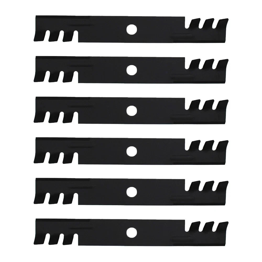 Set of 6 Toothed Mulching Mower Blades 18" X 15/16" for Exmark