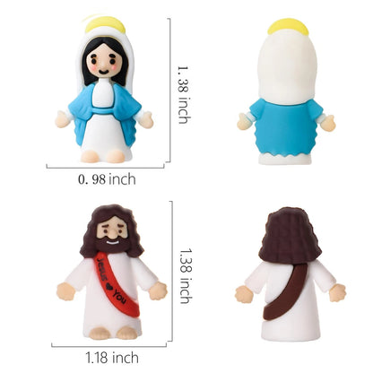40 Pcs Mini Jesus Loves You Stickers (1.38 x 0.98 inches) Multicolor