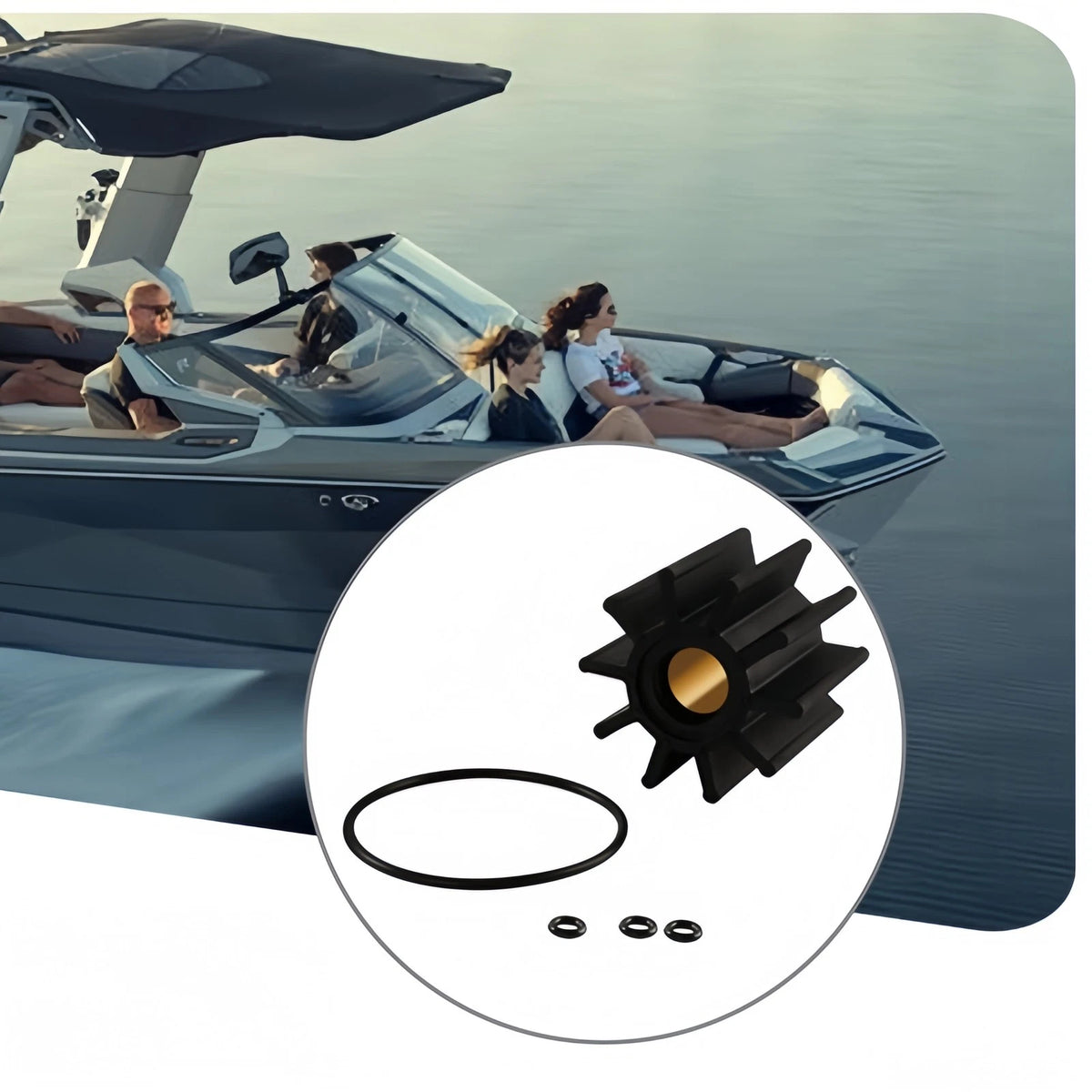 Impeller Repair Kit for Pleasurecraft Marine PCM 5.0, 5.7, 6.0, 8.1 (R061022)