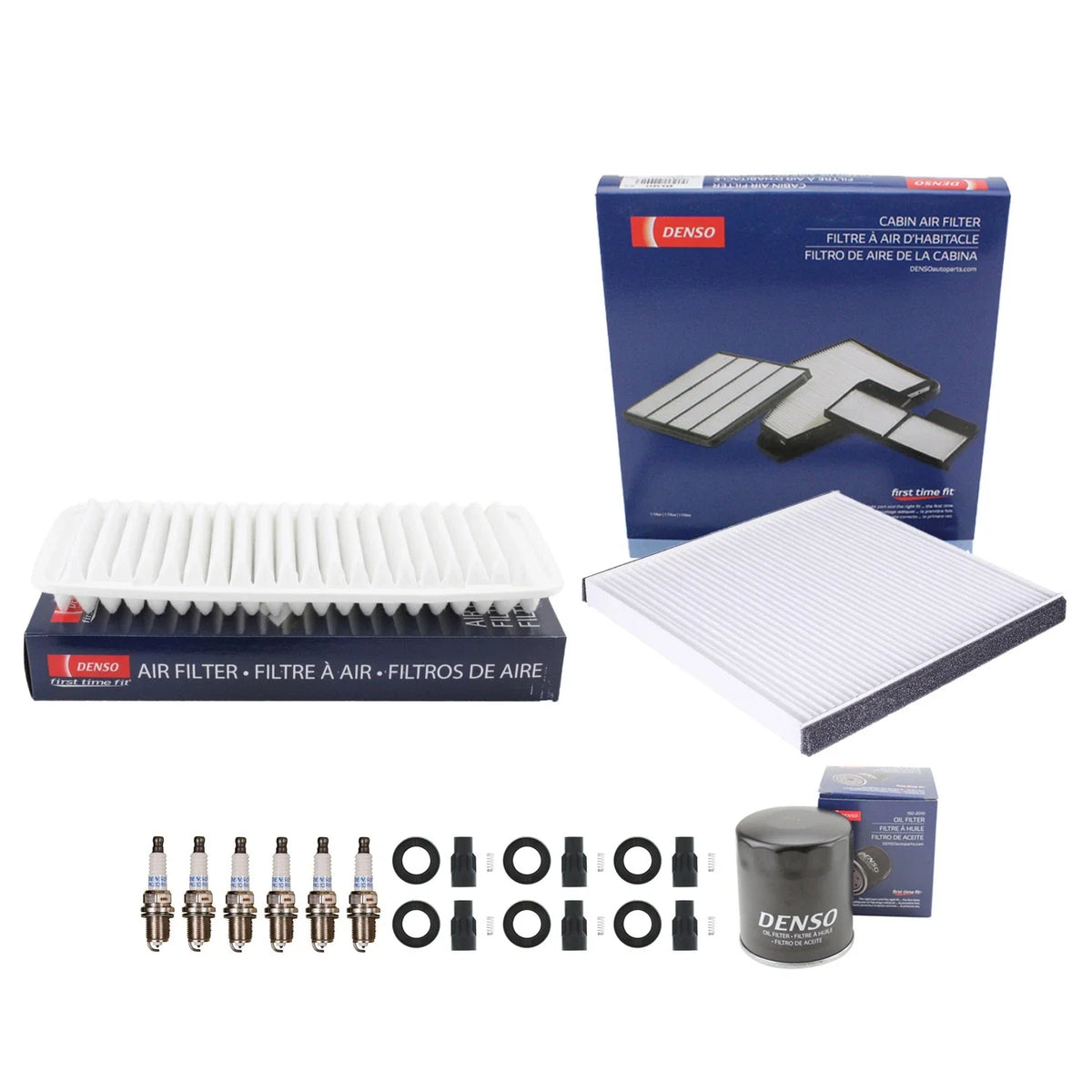 Denso Tune Up Kit 6 Spark Plugs & Boots for RX400h (2006–2008)