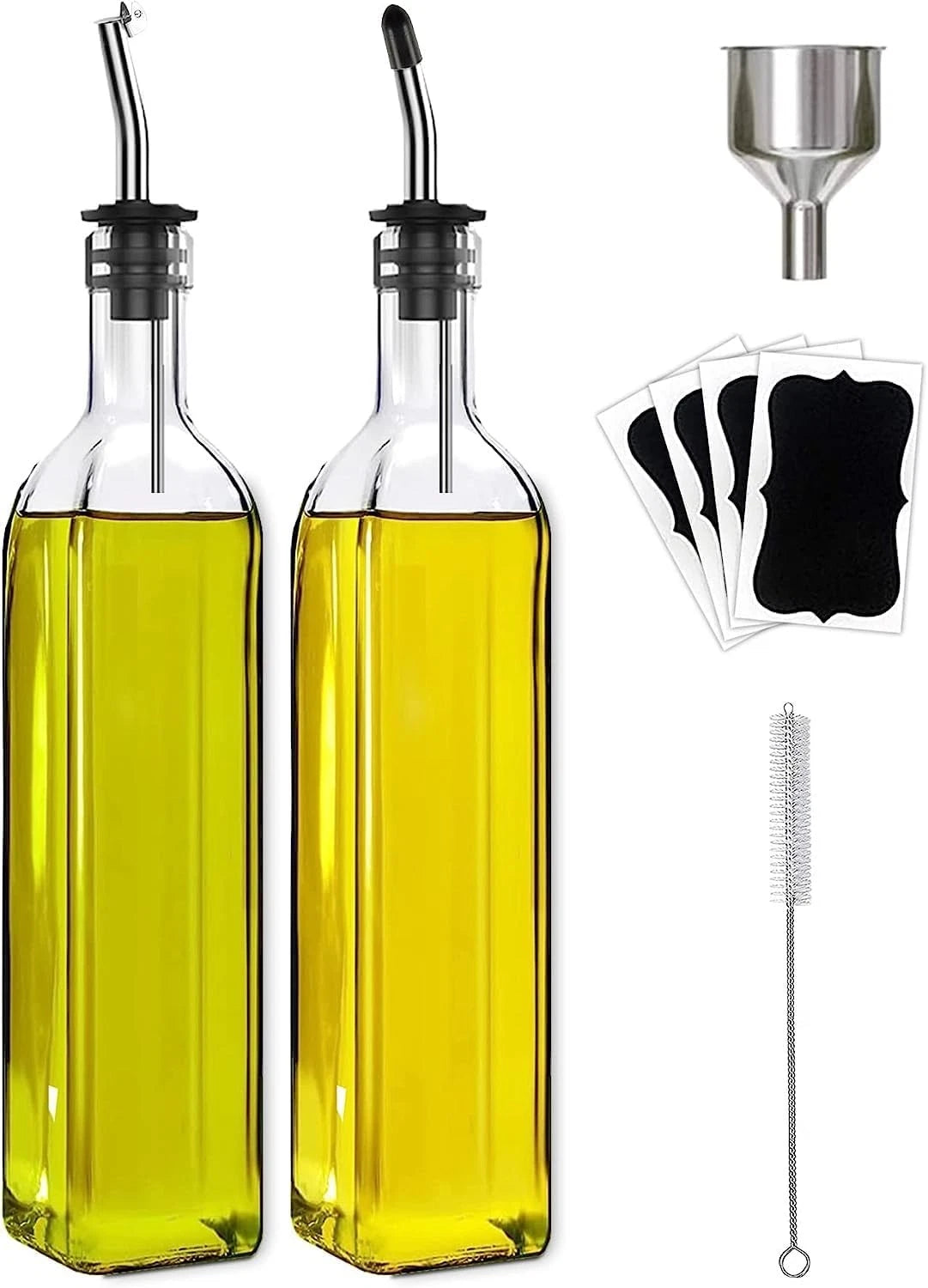 2X Glass Olive Oil Dispenser Bottle for Kitchen Use