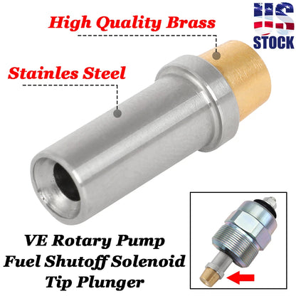 Rotary Pump Fuel Shutoff Solenoid Tip Plunger for Audi Dodge W250 W350