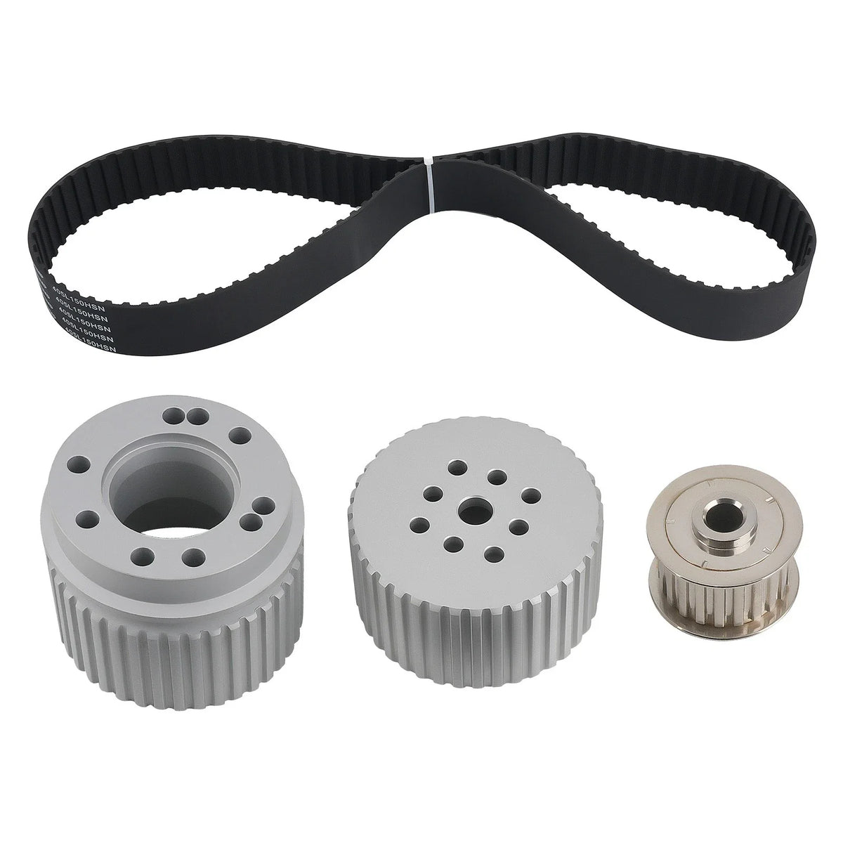 Billet Aluminum Gilmer Belt Drive Pulley Kit for Chevy 283 327 (1960–1980)