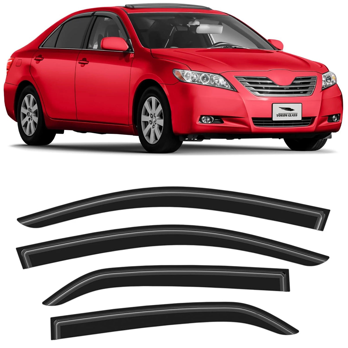 Set of 4 Rain Guards for Toyota Camry (2007–2011) Window Deflectors