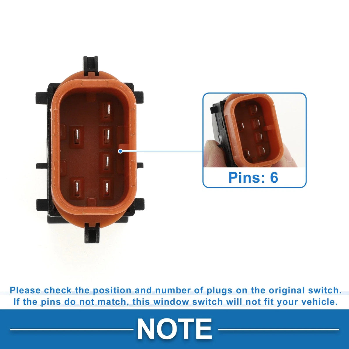 Rear Passenger Side Window Switch for Ford Escape Focus Transit (2013–2019) No.BM5Z14529A