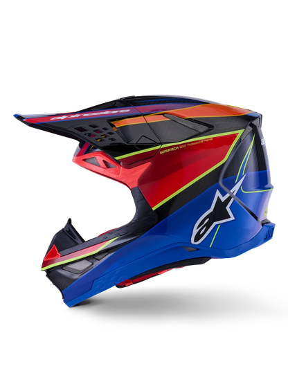 Alpinestars Supertech M10 Era Helmet for Offroad (2XL, Blue/Red/Yellow)