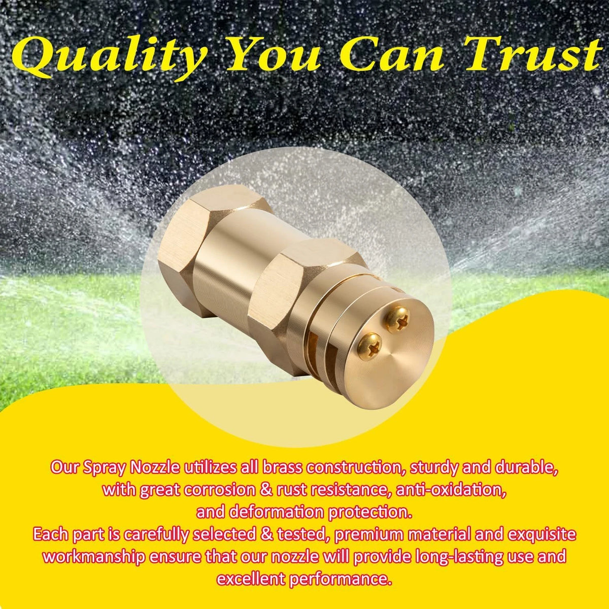 Spray Nozzle 1/2" FPT #20 Orifices for Automotive Applications (90° & 180° Caps)
