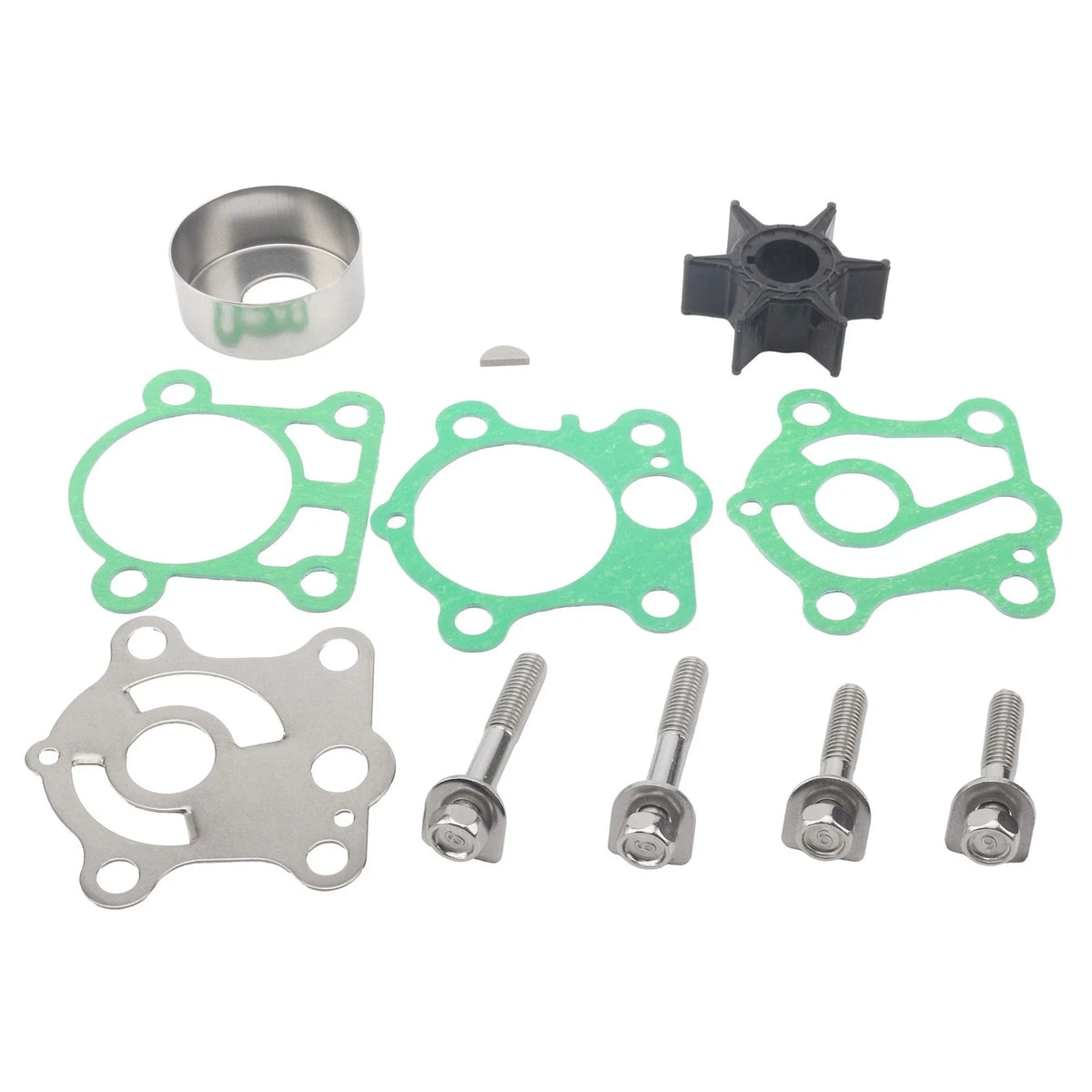 Outboard Water Pump Repair Kit for Yamaha 2 Stroke 25 30 HP (1990–2023) 6J8-W0078-A1