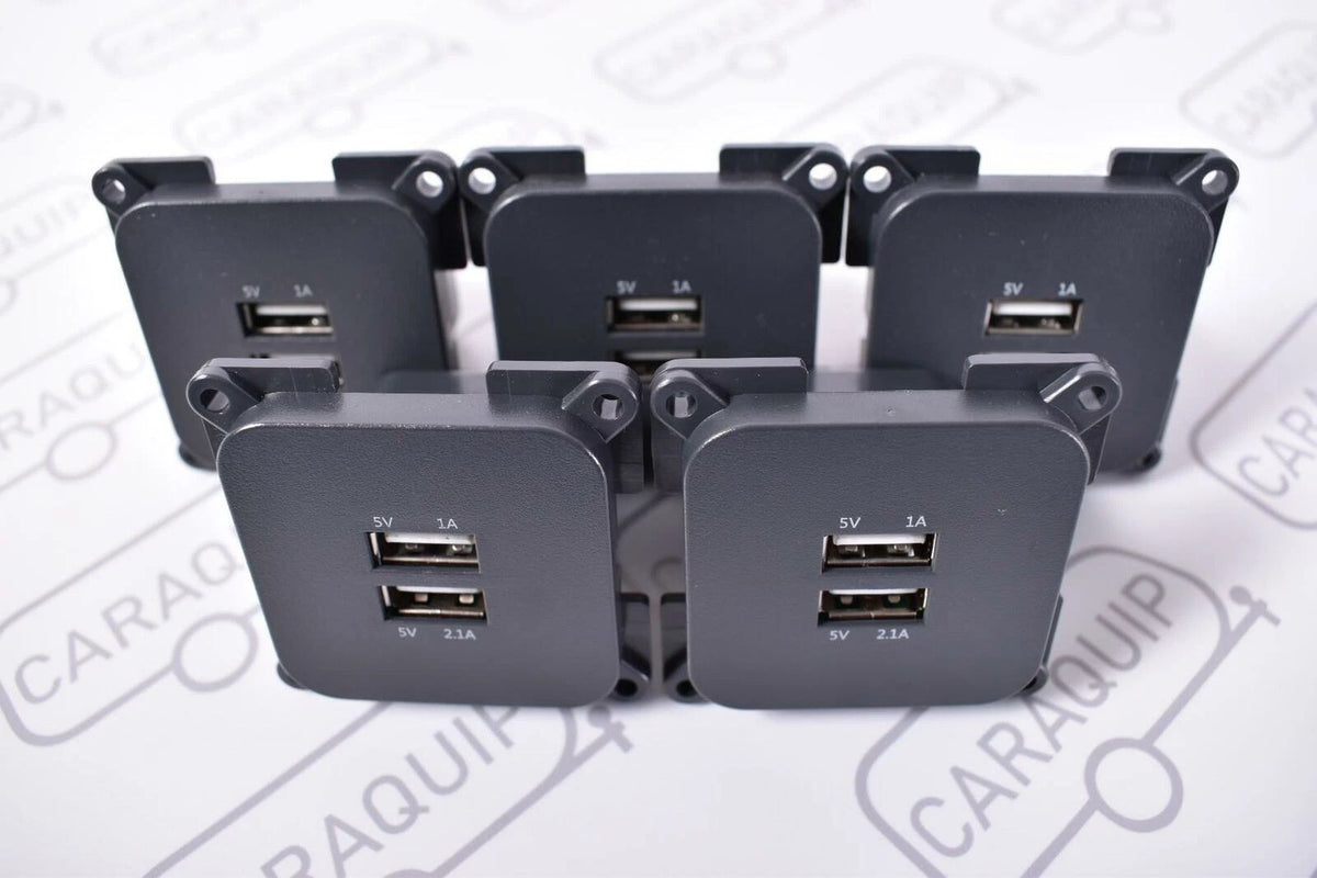 5X C-Line Twin USB Socket Outlet 2.1A for VW Campervan (PO268)