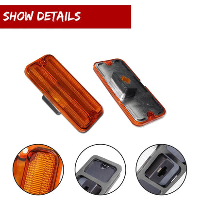2X Amber Lens Front Side Marker Light Reflector for Chevy GMC Truck (1968–1972)