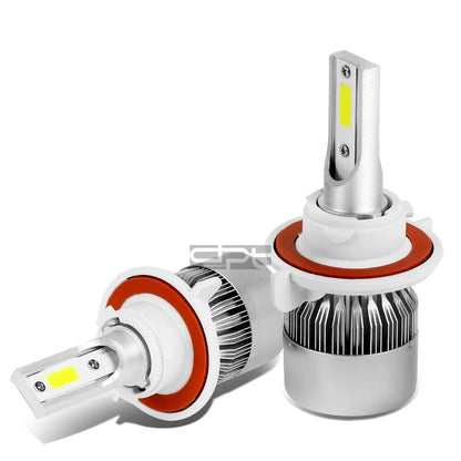 H13 6000K White LED Headlight Bulbs with Cooling Fan for