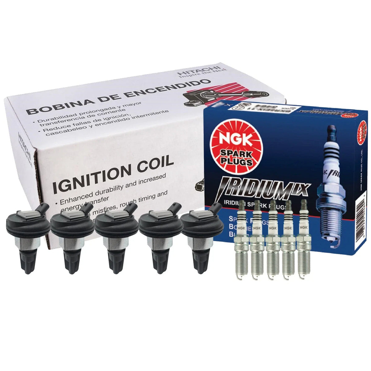Set of 5 Ignition Coils & 5 NGK Iridium IX Spark Plugs for Chevy GMC (2005–2012)