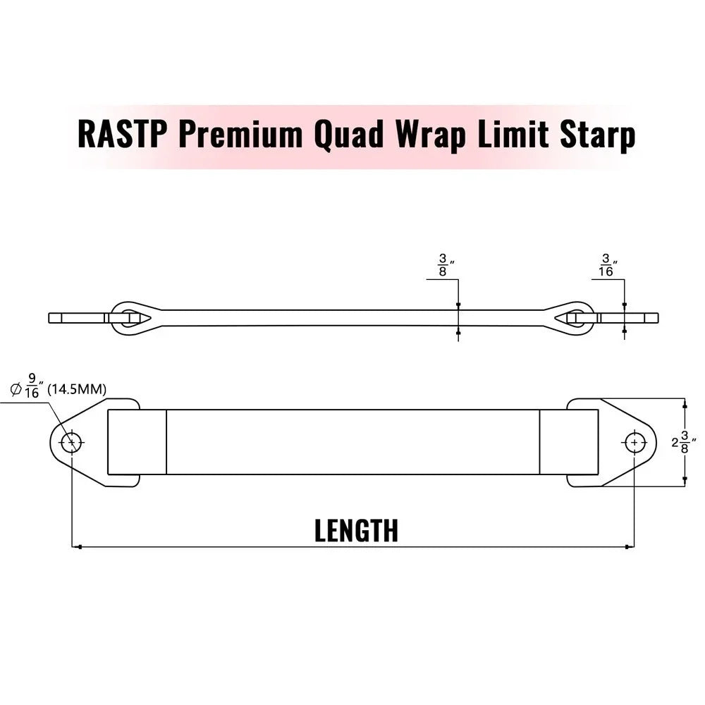 Limit Straps for Hot Racing Shock Suspension Travel (20" 10000lb)