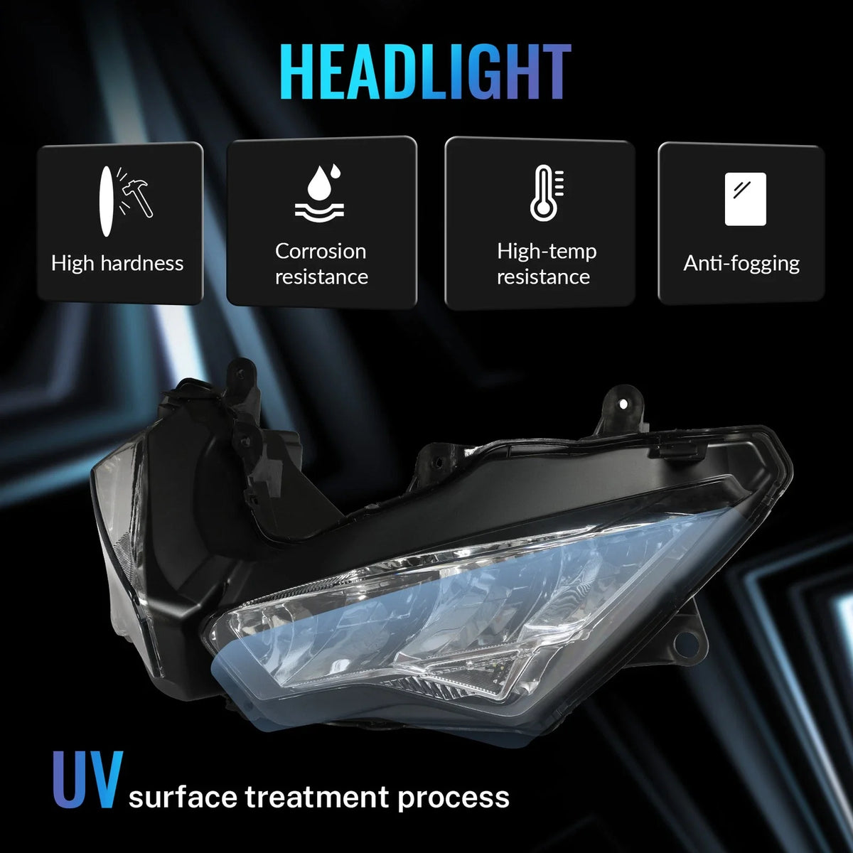 LED headlight air duct fairing & stay bracket for Kawasaki Ninja ZX6R (2019–2023)