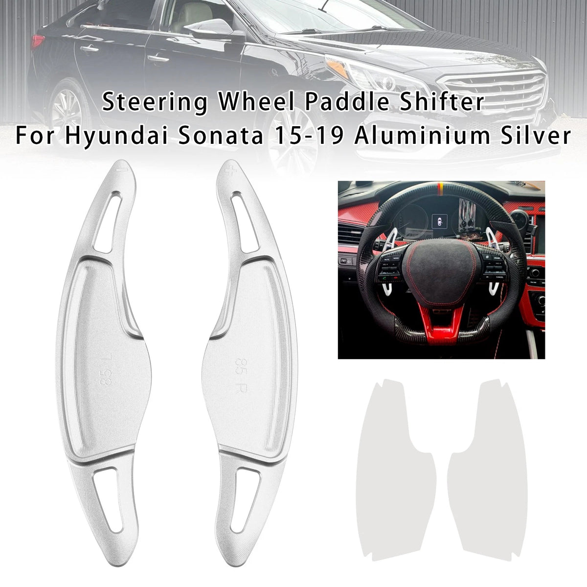 Steering Wheel Paddle Shifter for Hyundai Sonata (2015–2019) Aluminium Silver
