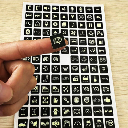 Luminous Sticker for Universal Car Interior Panel Button Switch Decal