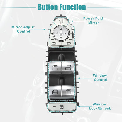 Set of 1 Power Window Switch for Mercedes-Benz GLC300 C300 (2016–2020) No.2059056811