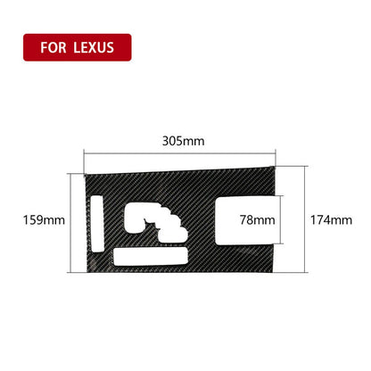 3Pcs Carbon Fiber Gear Shift Panel Cover Trim for Lexus IS250 IS350 (2006–2012)