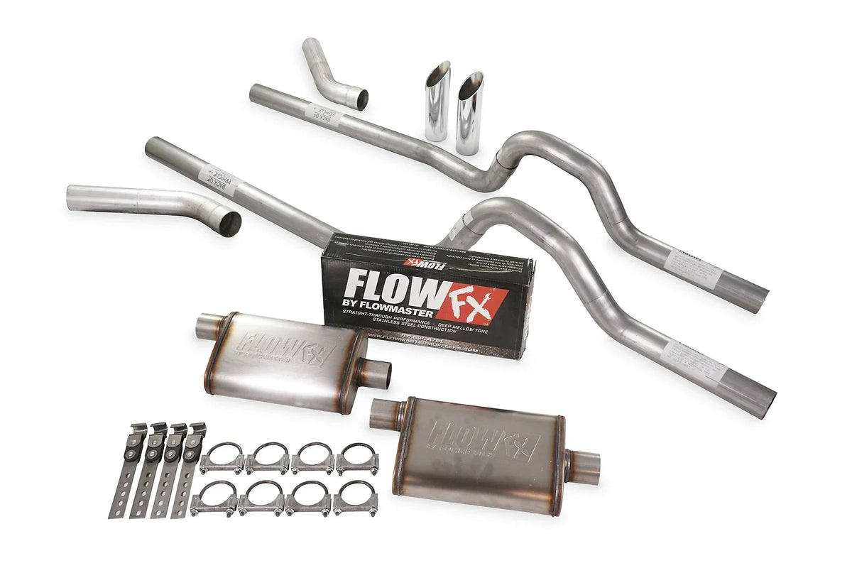 Dual Exhaust Kit 2.5" Flowmaster Flow FX for GM C/K 10 1973–1980