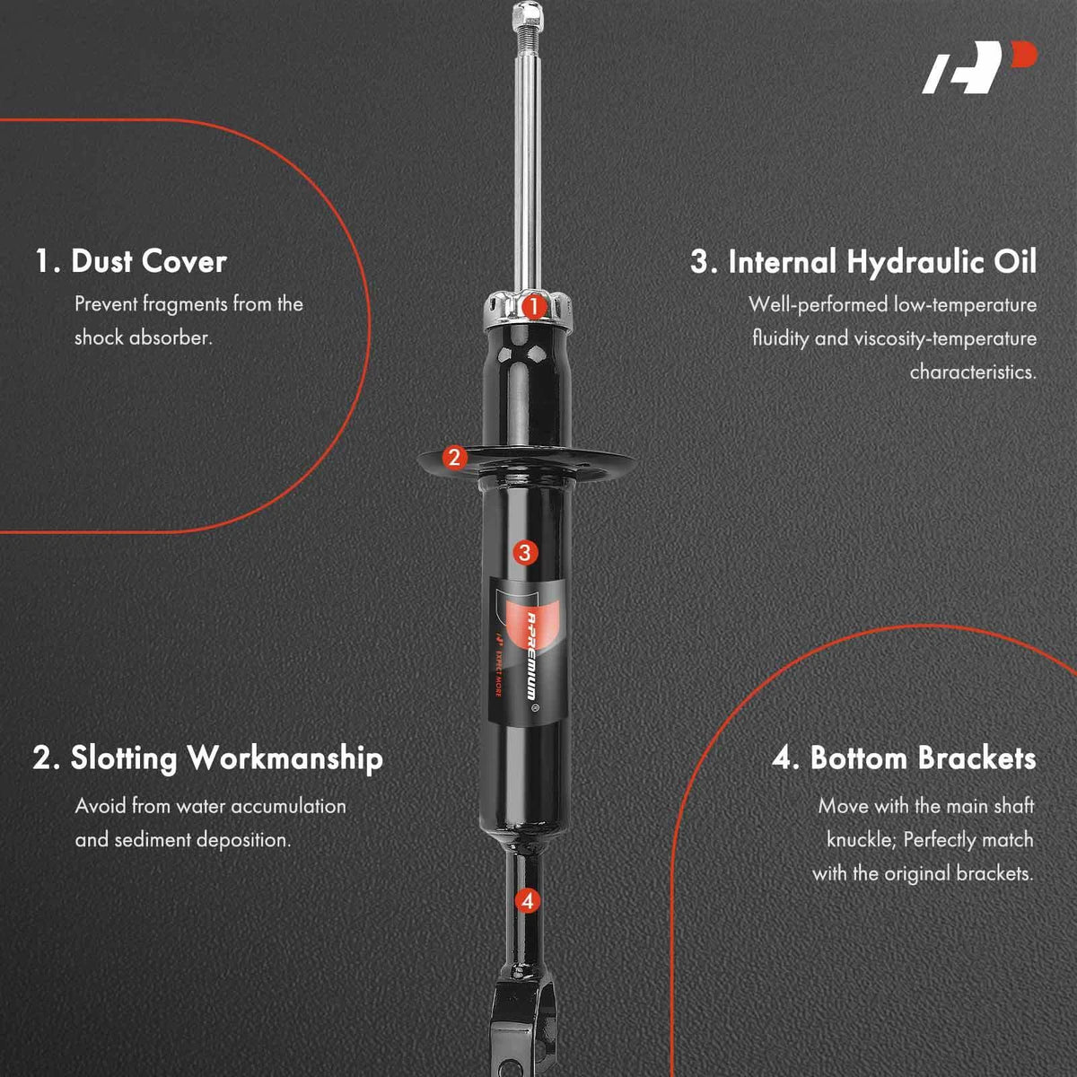 Front Shock Strut for Volkswagen Passat (2000–2005) Audi A6 Quattro (2000–2004) G511057, 71335