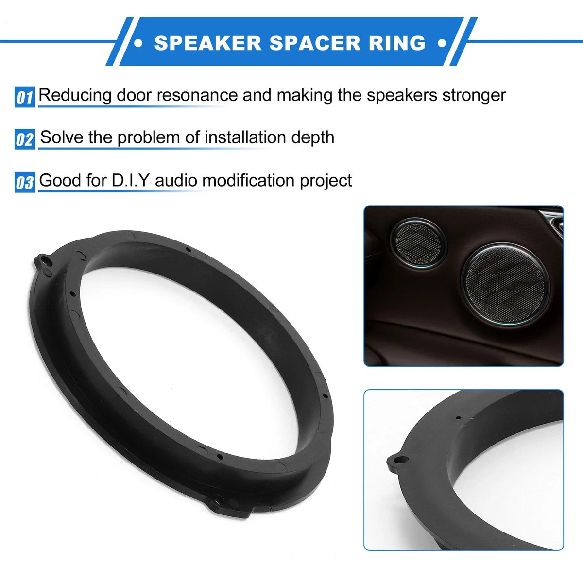 2X Speaker Spacer Ring for Ford Escape (6.5'' Tweeter)